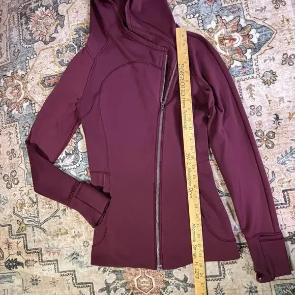 Lululemon Every Journey Hoodie Maroon Garnet Zip Up Jacket Athletic Gym 4/6 - Picture 7 of 11
